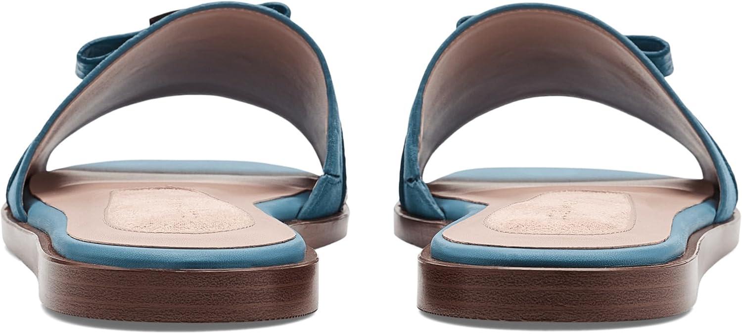 image:imageCole Haan Womens Goto Emalia Slide BowsProvincial Blue SuedeProvincial Blue Snake Print Leather