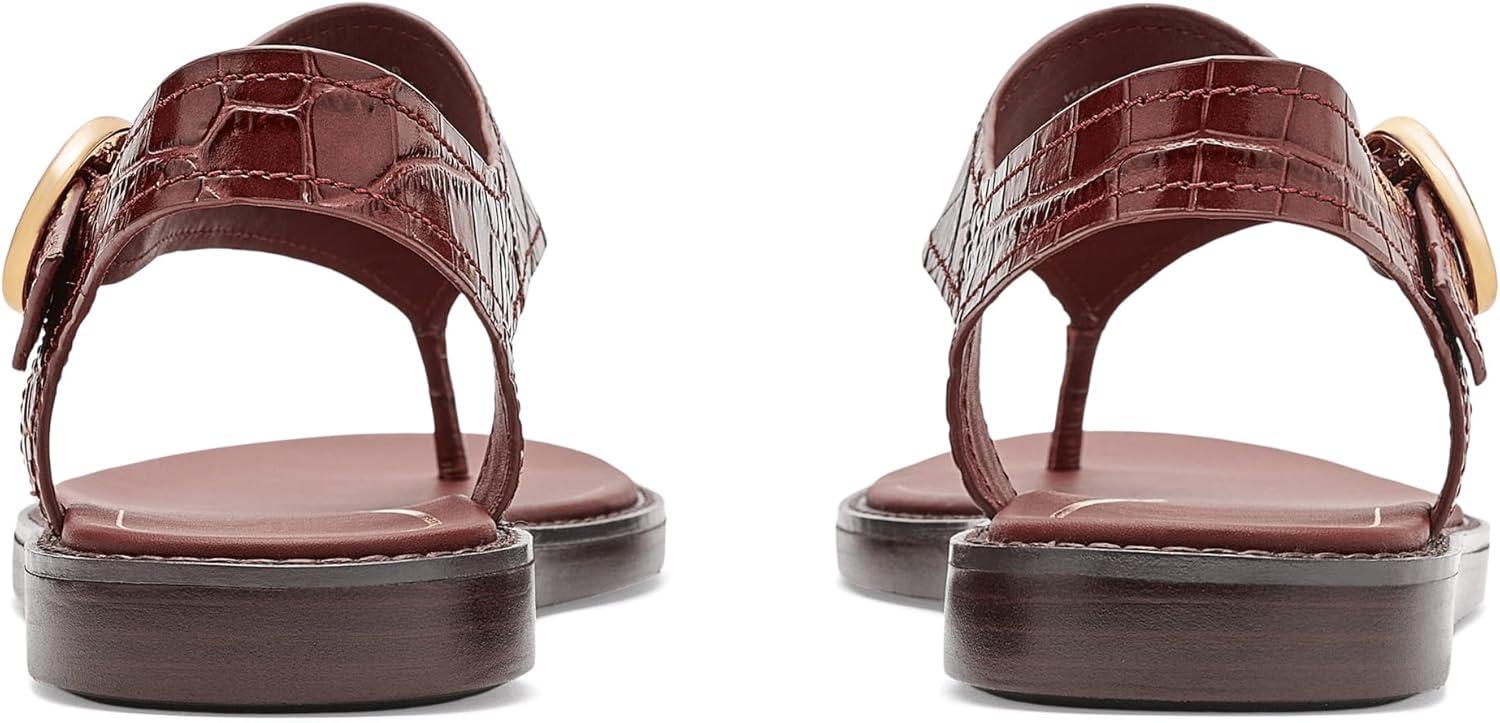 image:imageCole Haan Womens Kami ThongMahogany Crocodile Print Leather