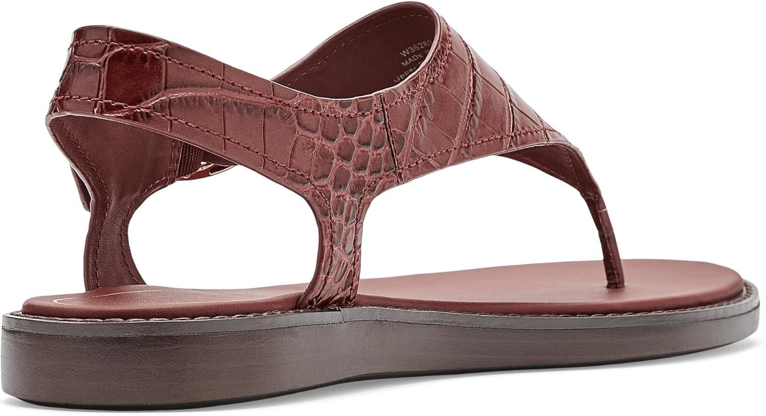image:imageCole Haan Womens Kami ThongMahogany Crocodile Print Leather
