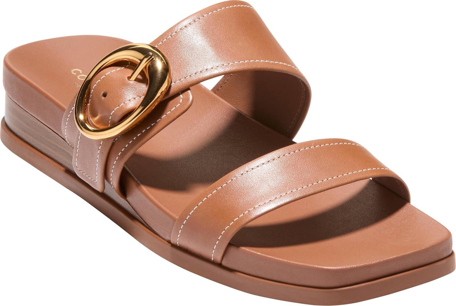 image:imageCole Haan Womens Oaklynn Double Band FootbedBritish Tan LeatherIvory