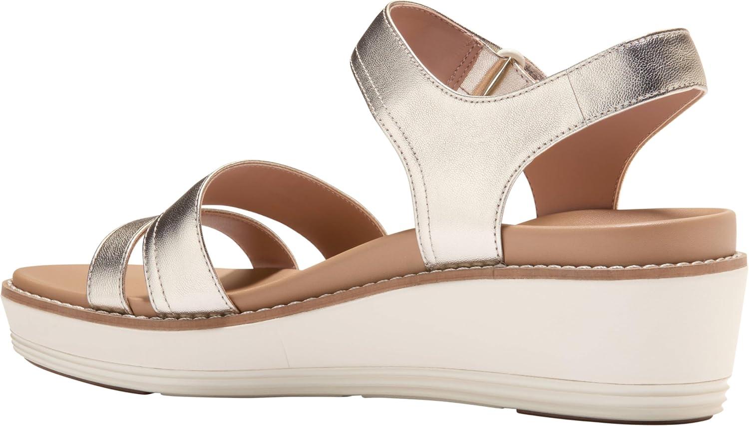 image:imageCole Haan Womens Originalgrand Peyton FlatformSoft Gold MetallicIvory