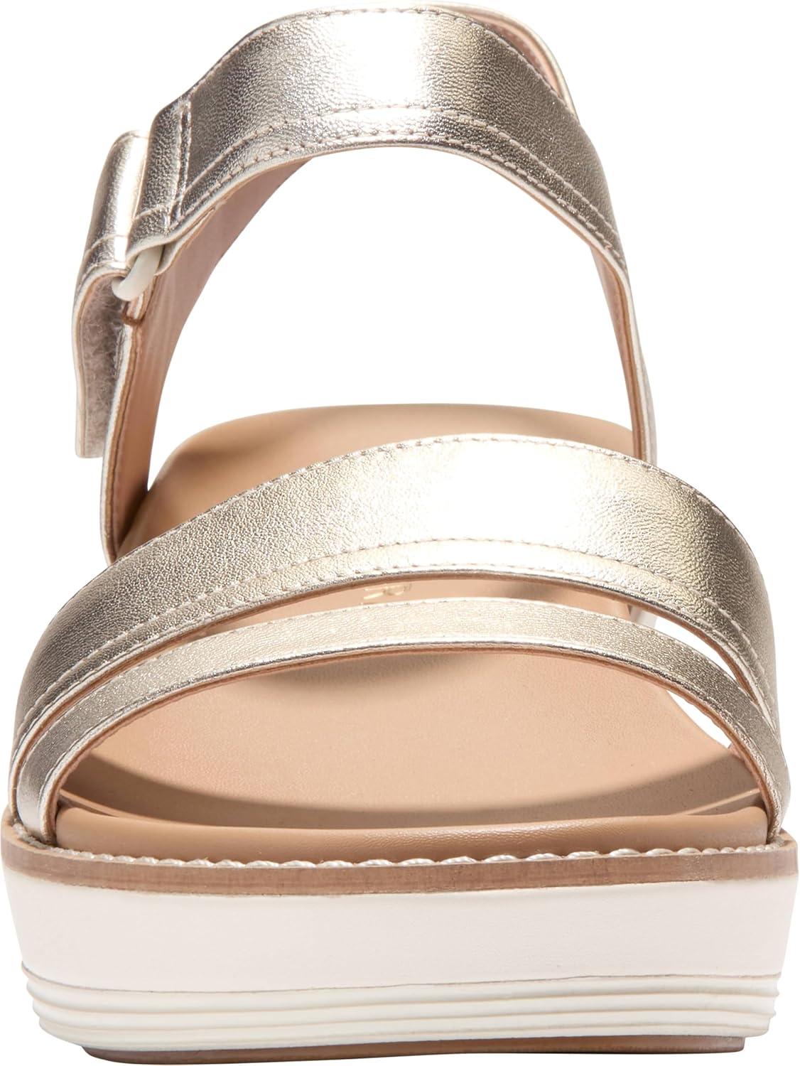 image:imageCole Haan Womens Originalgrand Peyton FlatformSoft Gold MetallicIvory