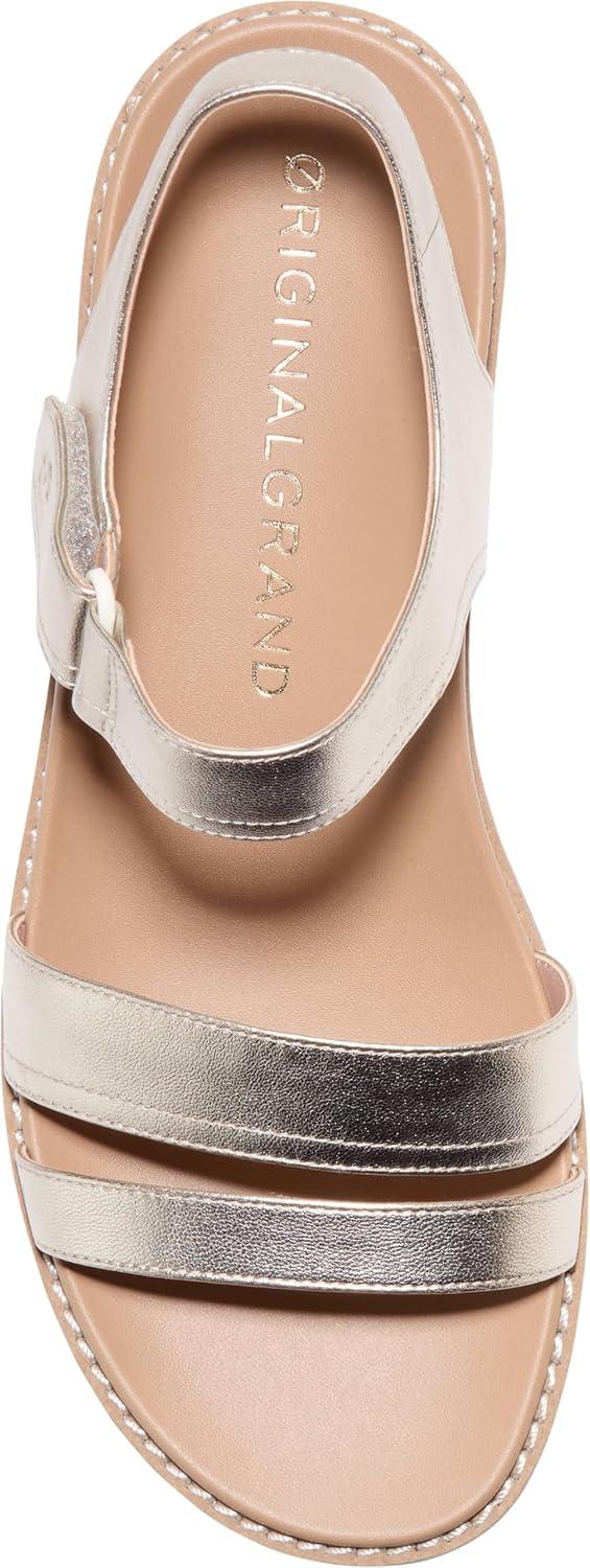 image:imageCole Haan Womens Originalgrand Peyton FlatformSoft Gold MetallicIvory