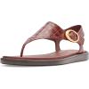 Mahogany Crocodile Print Leather