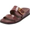 Mahogany Crocodile Print Leather
