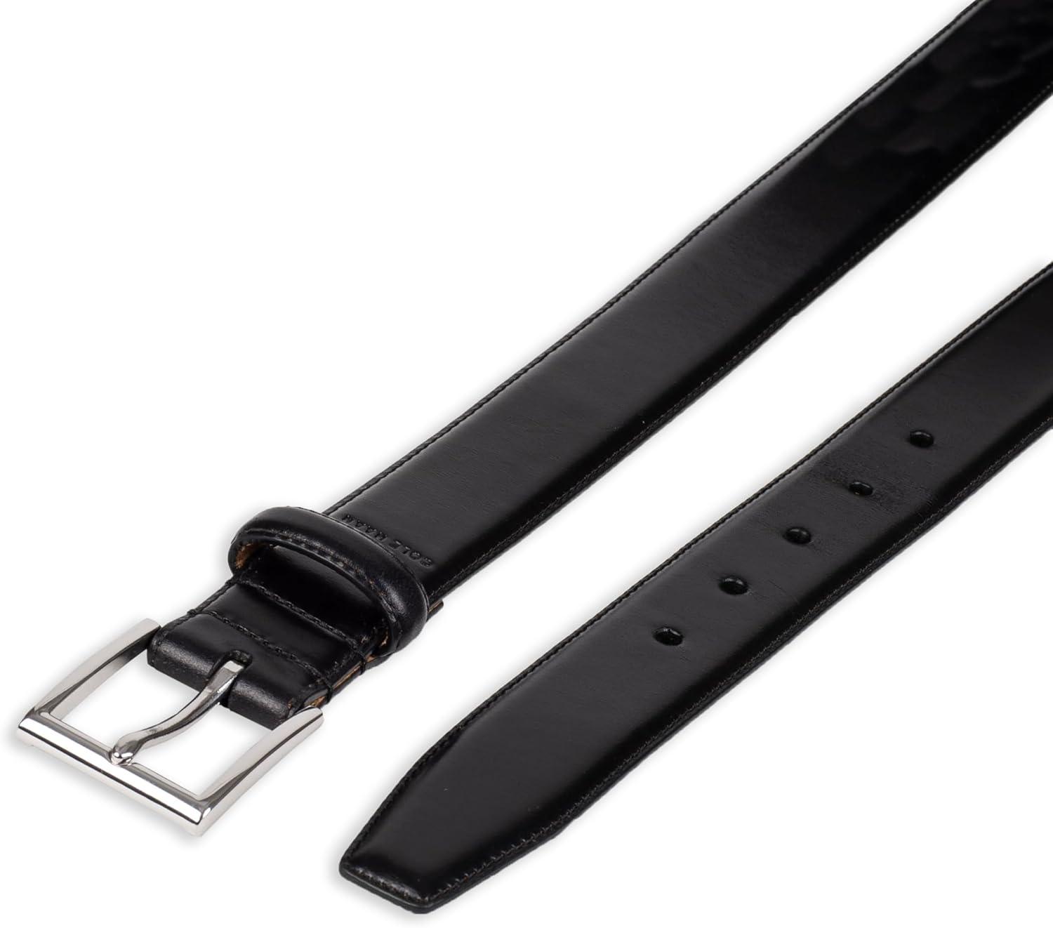 image:imageCole Haan Mens Black Leather Dress Belt Classic Style With Polished Buckle for Work Or Formal WearBlack Gramercy