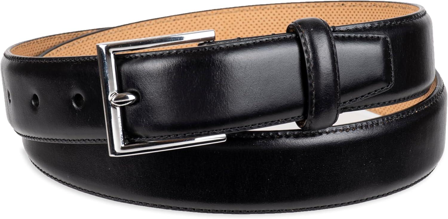 image:imageCole Haan Mens Black Leather Dress Belt Classic Style With Polished Buckle for Work Or Formal WearBlack Gramercy