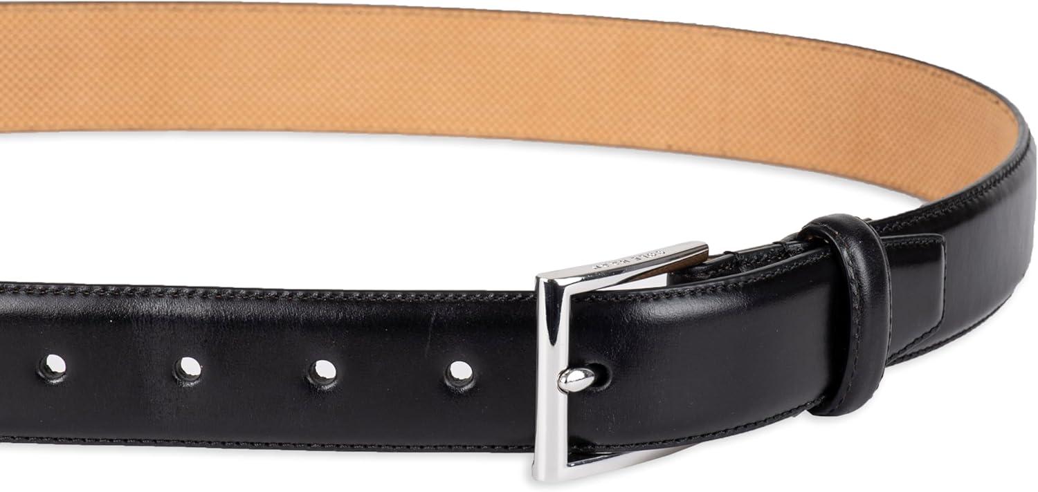 image:imageCole Haan Mens Black Leather Dress Belt Classic Style With Polished Buckle for Work Or Formal WearBlack Gramercy