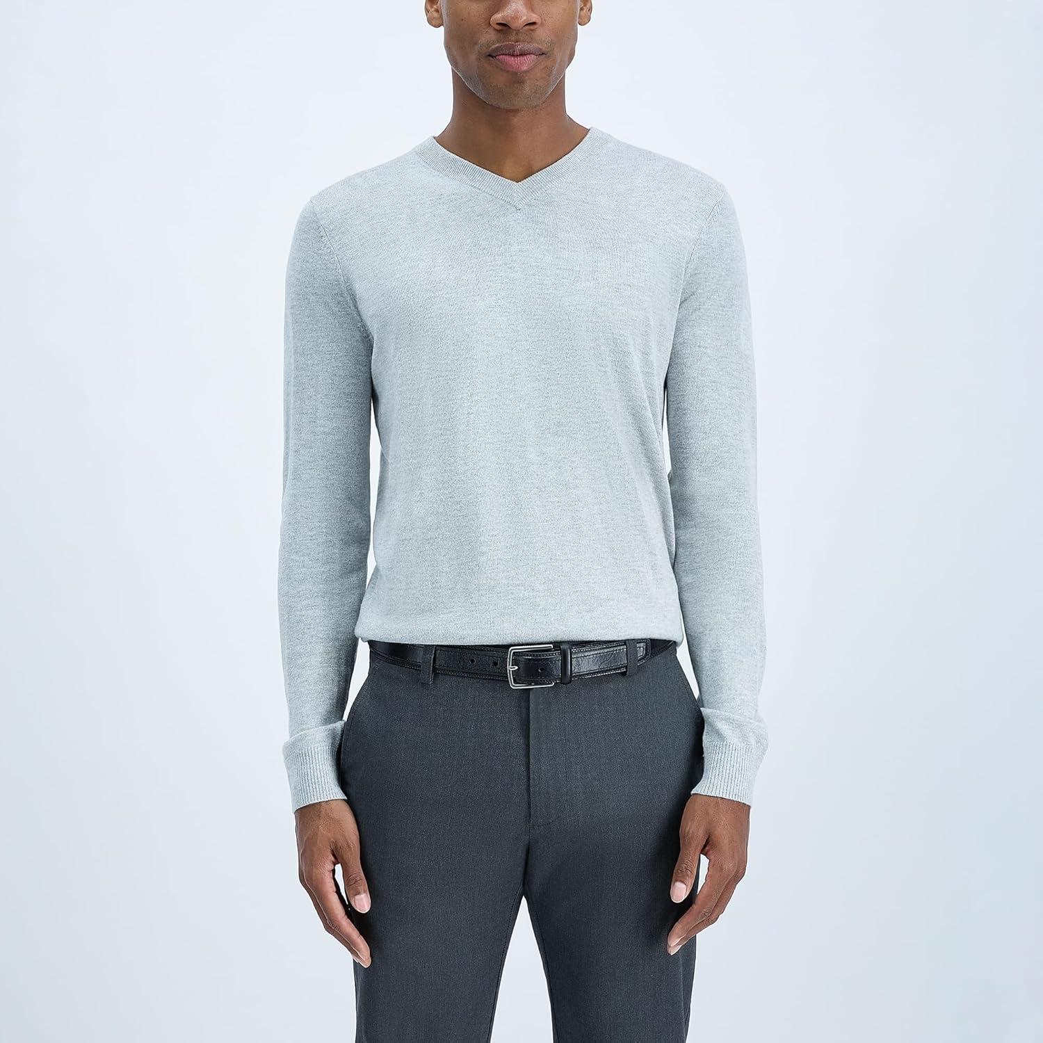 image:imageCole Haan Mens Black Leather Dress Belt Classic Style With Polished Buckle for Work Or Formal WearBlack Stitch