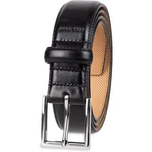 Cole Haan Men’s Black Leather Dress Belt – Classic Style With Polished Buckle for Work Or Formal Wear(Black Gramercy)