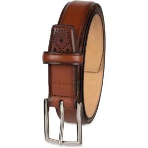 Cole Haan Men’s Leather Dress Belt – Polished Brown, Tan Or Cognac Strap for Work & Formal Wear(Tan Burnish)