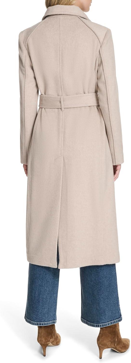 image:imageCole Haan Womens Outerwear Asymmetric Belted Trench Coat With Stand CollarBone