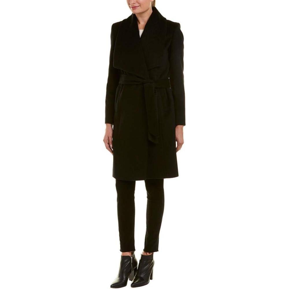 image:imageCole Haan Womens Belted Wool Classically Elegant Coat for Yearround Style Standard and Plus SizeElegant Black