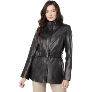 Cole Haan Women’s Maxi Wrap Wool Coat(Black)
