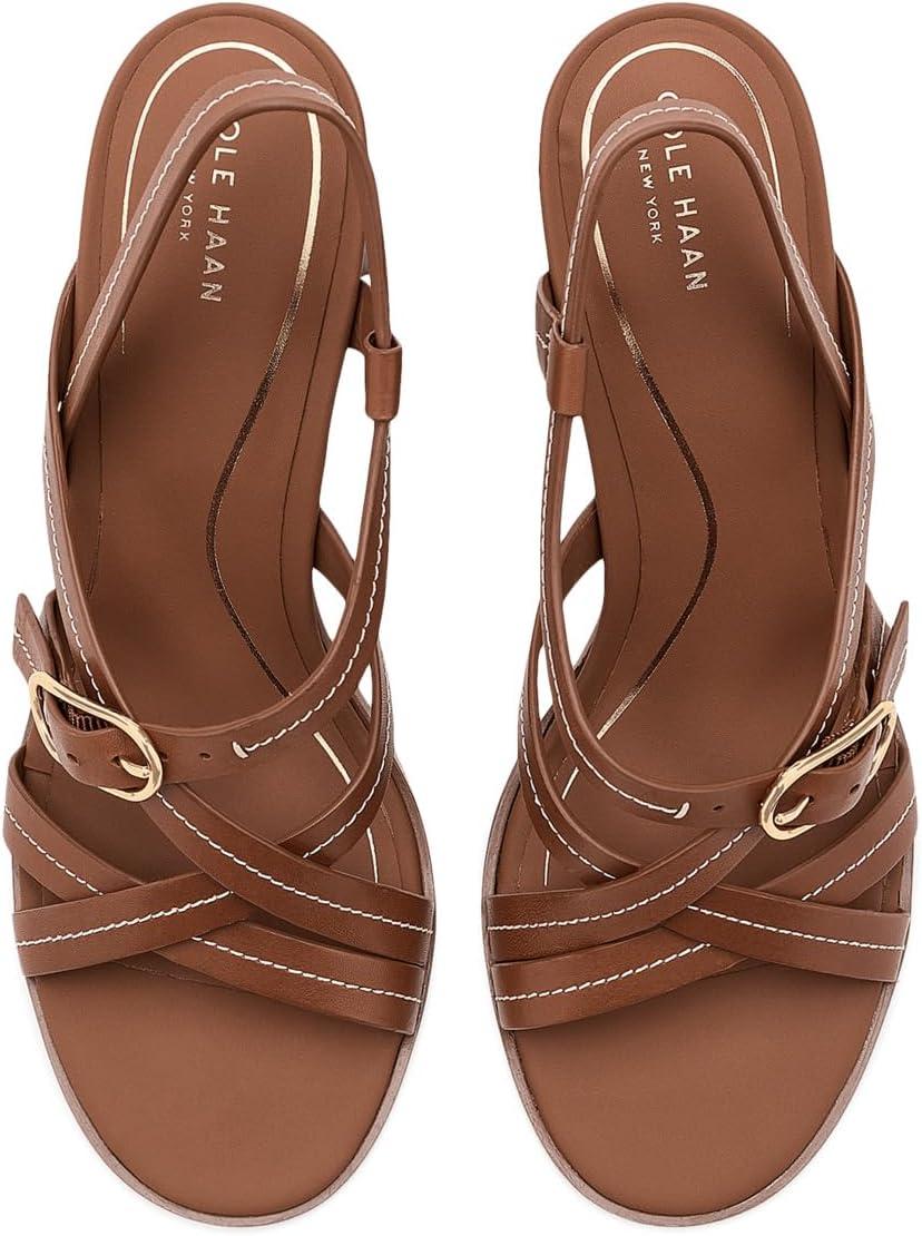 image:imageCole Haan Womens Dillon Heeled StrappyBritish Tan LeatherIvory