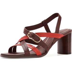 Cole Haan Women’s Dillon Heeled Strappy(Mahogany/Summer Fig Glossy Snake Print Leather)