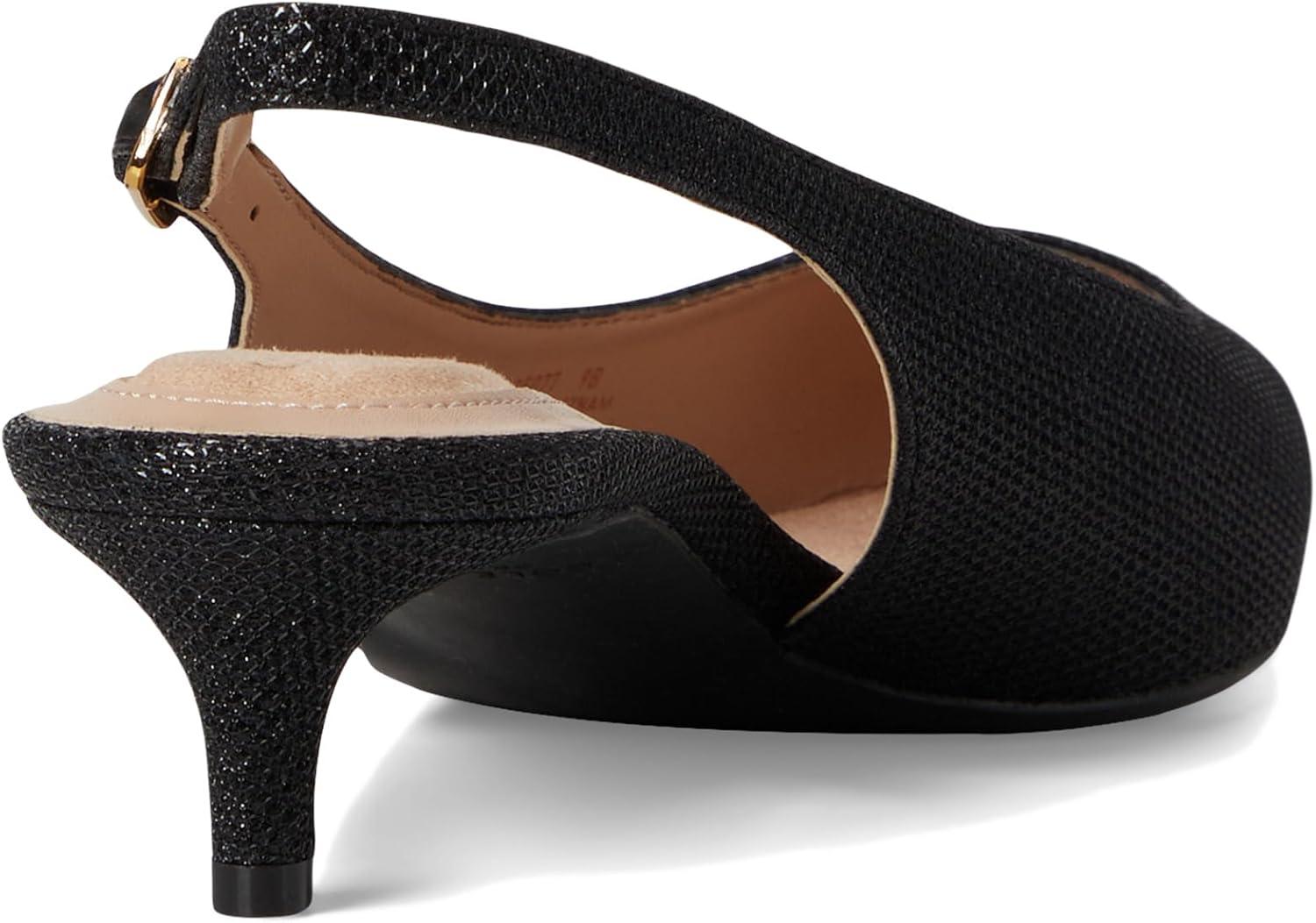 image:imageCole Haan Womens 35mm High Heel Goto Jocelyn SlingbackBlack Glitter Mesh