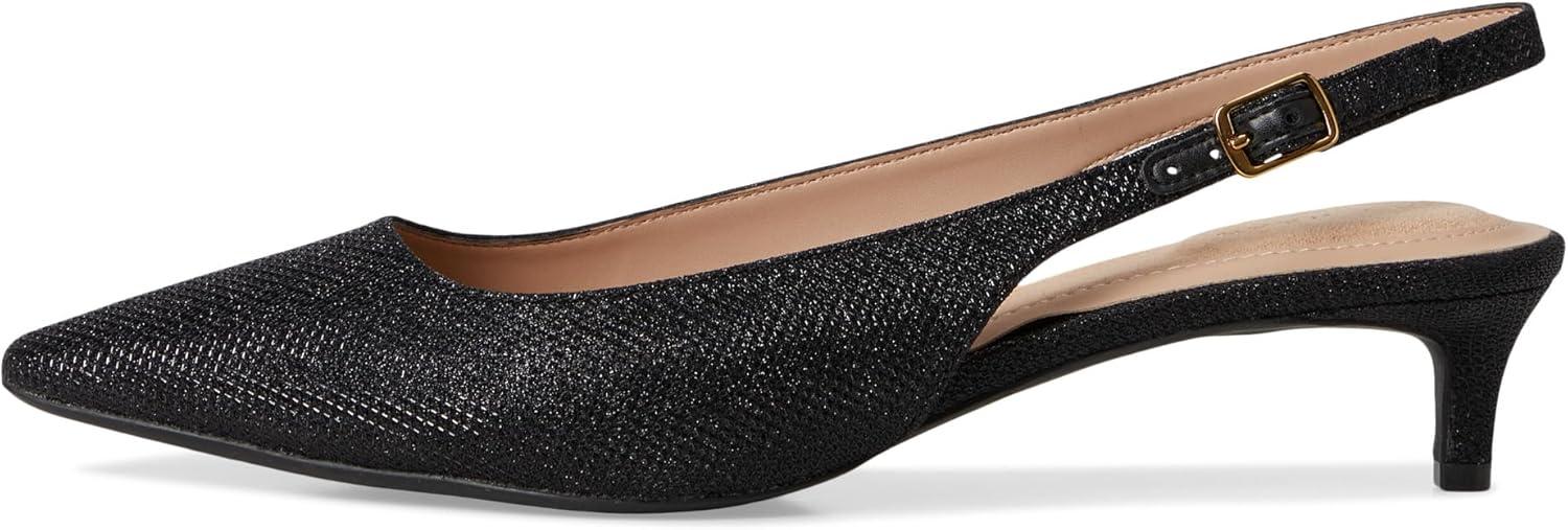 image:imageCole Haan Womens 35mm High Heel Goto Jocelyn SlingbackBlack Glitter Mesh