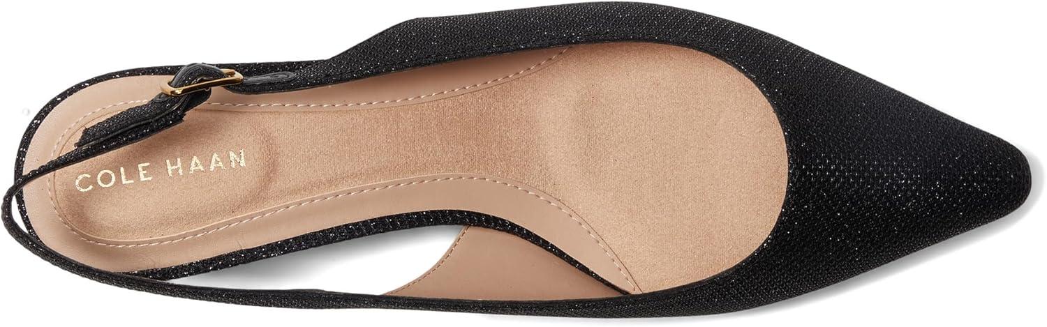 image:imageCole Haan Womens 35mm High Heel Goto Jocelyn SlingbackBlack Glitter Mesh
