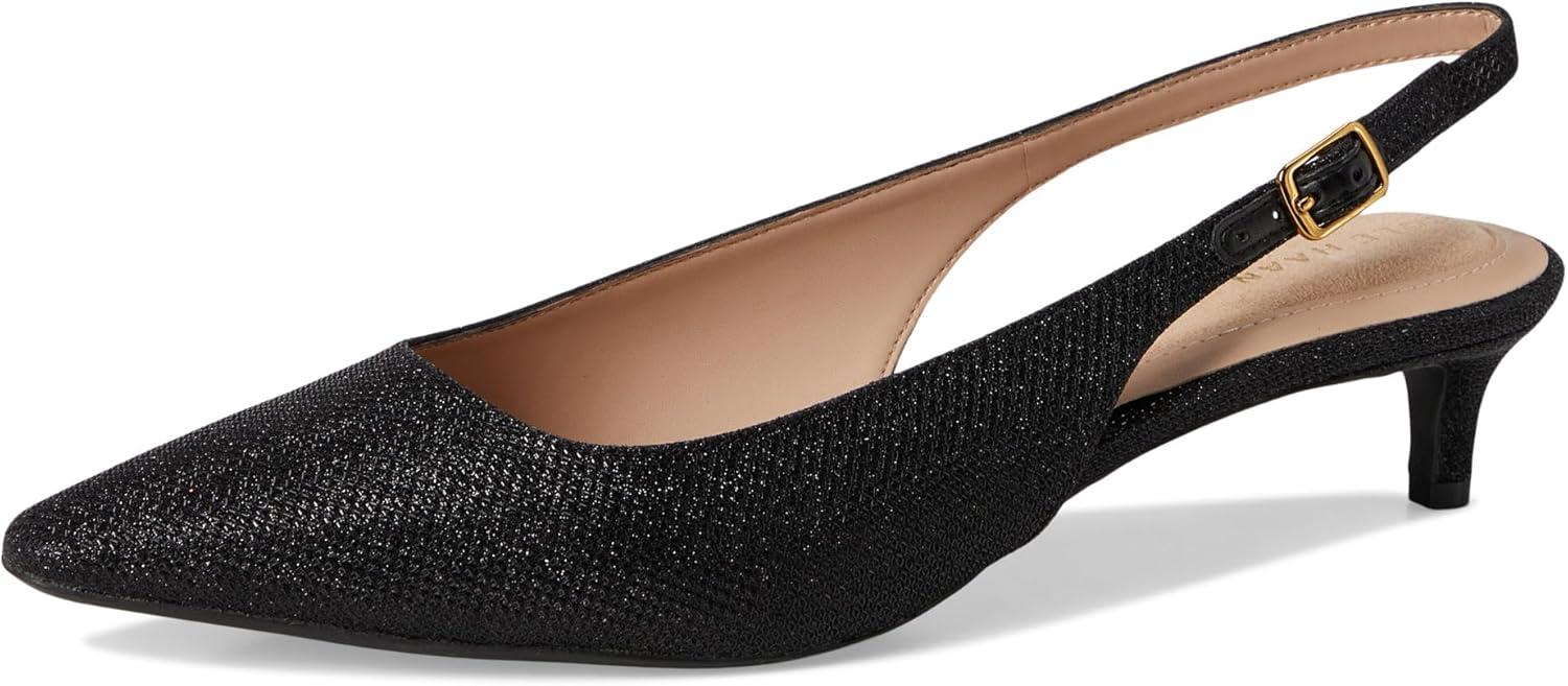 image:imageCole Haan Womens 35mm High Heel Goto Jocelyn SlingbackBlack Glitter Mesh