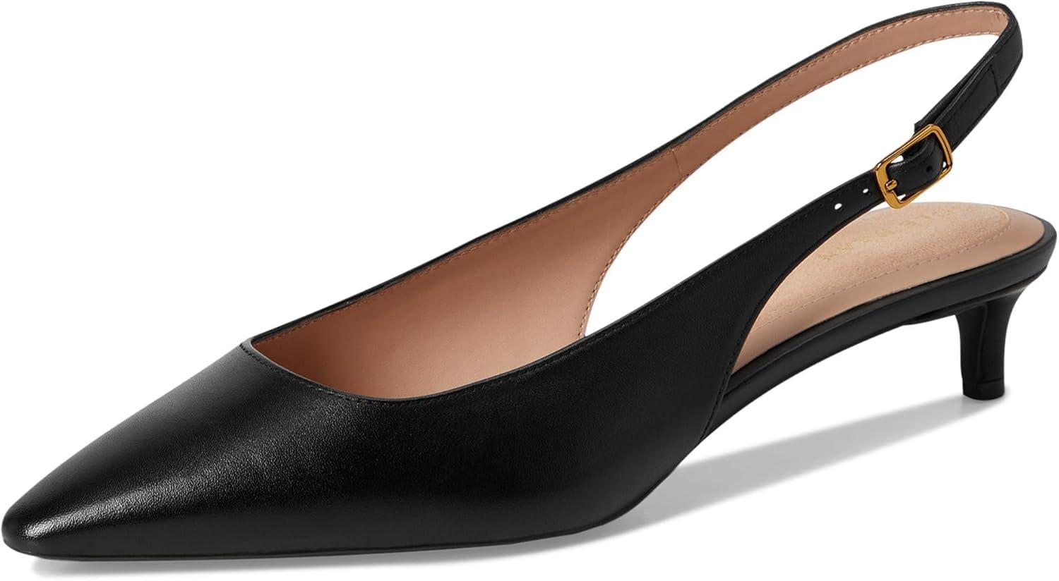image:imageCole Haan Womens 35mm High Heel Goto Jocelyn SlingbackBlack Leather