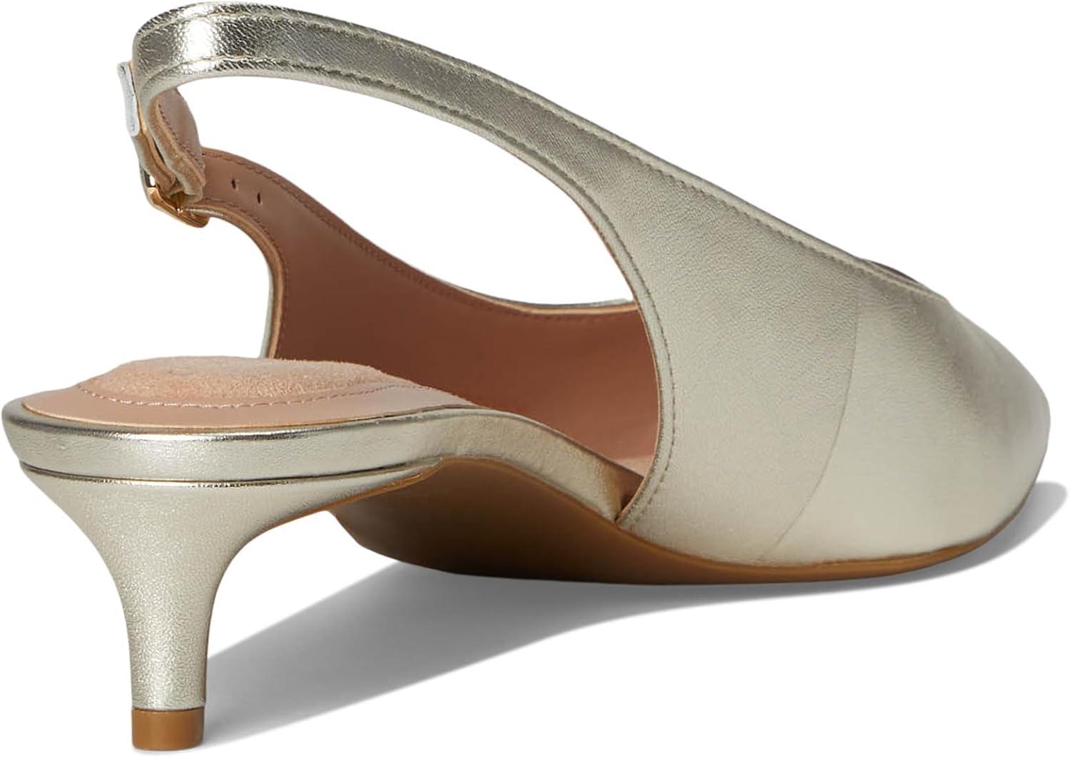 image:imageCole Haan Womens 35mm High Heel Goto Jocelyn SlingbackSoft Gold Leather
