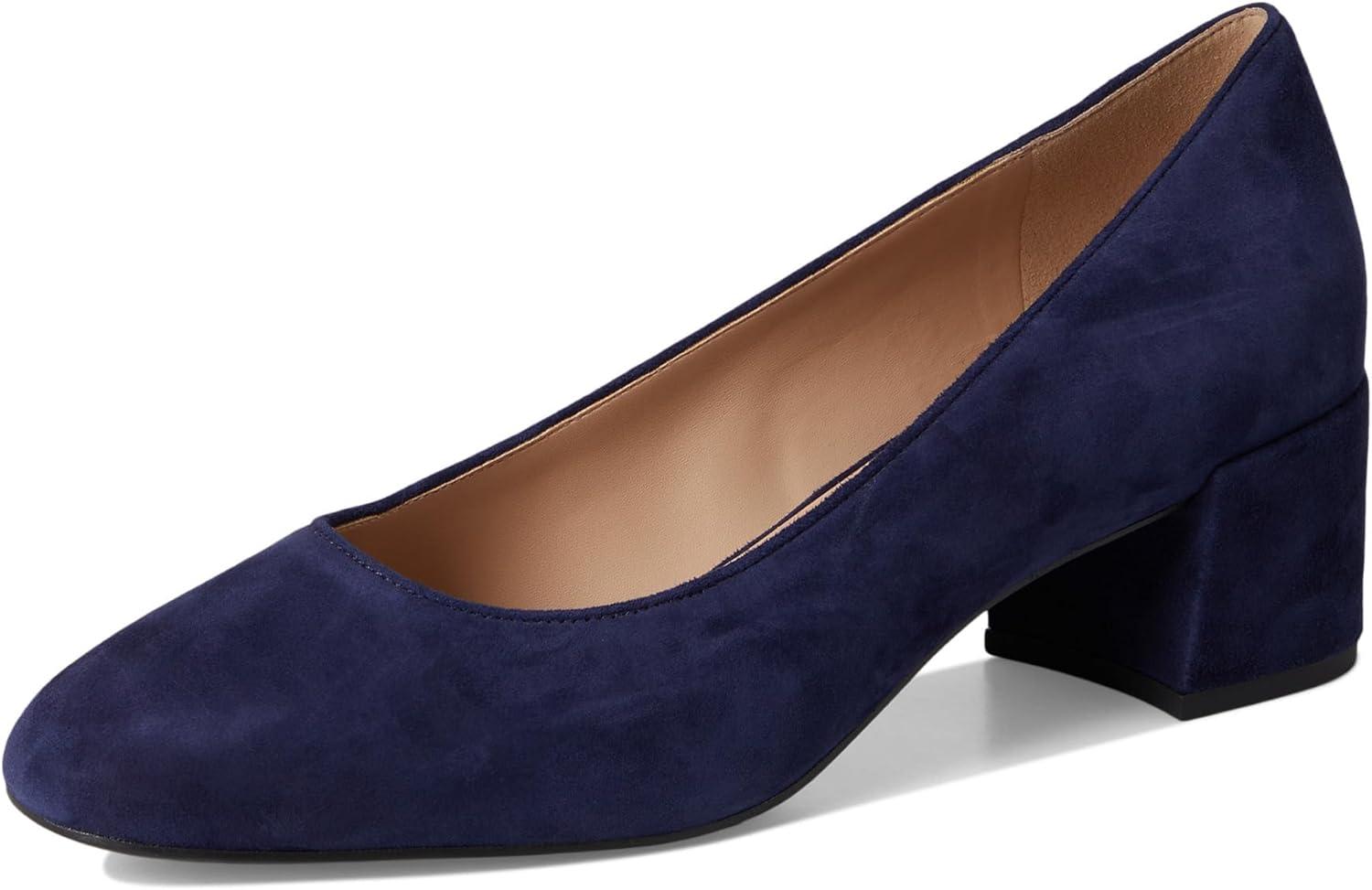 image:imageCole Haan Womens 45mm High Heel Goto Shayla Block HeelMidnight Moon SuedeRaven