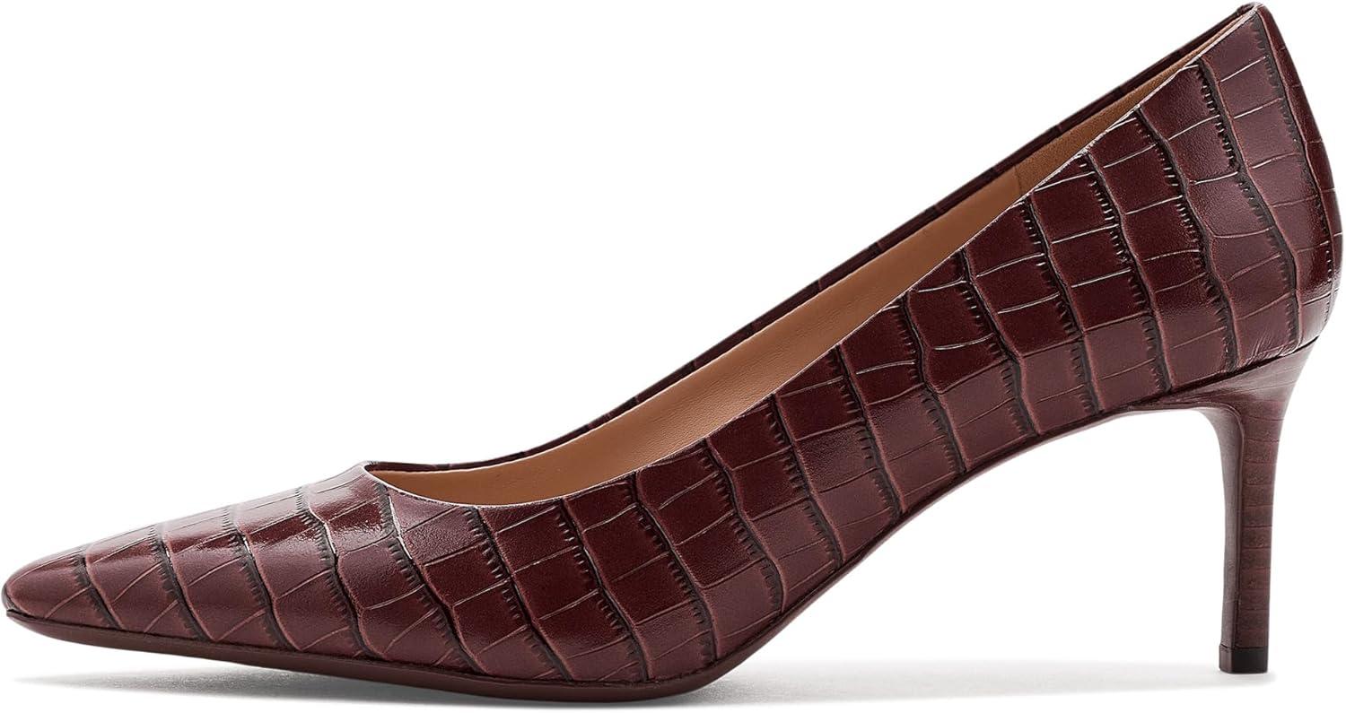 image:imageCole Haan Womens 65mm High Heel Goto JaneyMahogany Crocodile Print Leather
