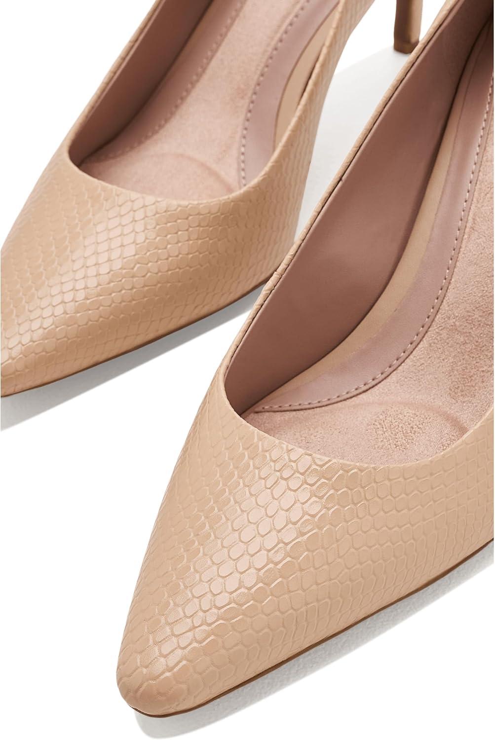 image:imageCole Haan Womens 65mm High Heel Goto JaneySoft Buff Snake Print Leather