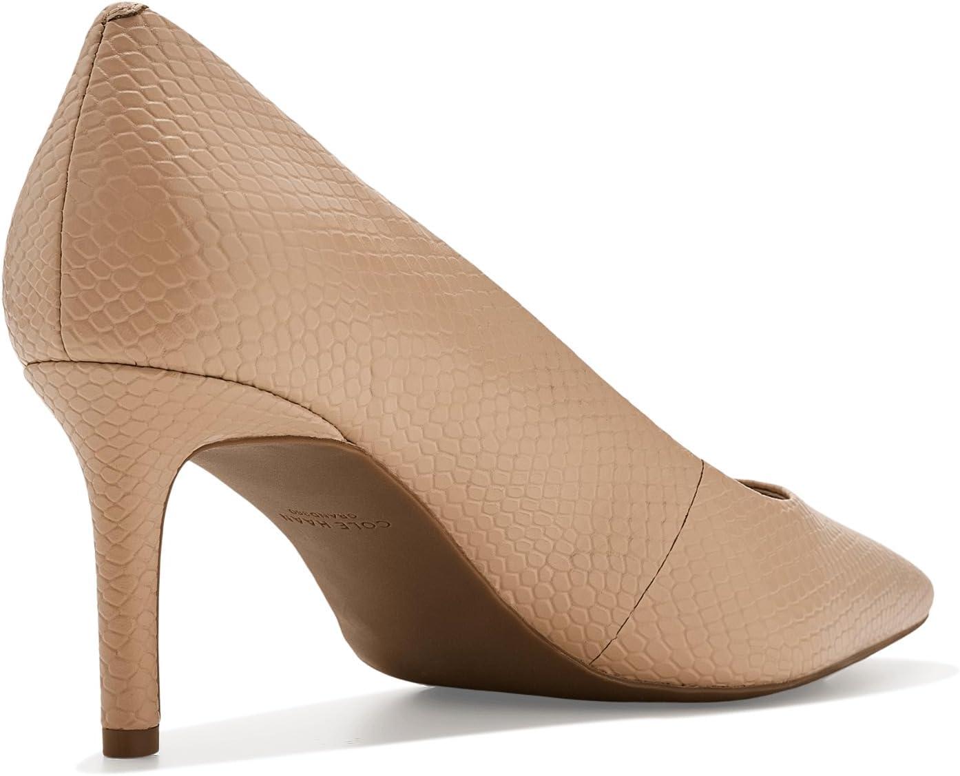 image:imageCole Haan Womens 65mm High Heel Goto JaneySoft Buff Snake Print Leather