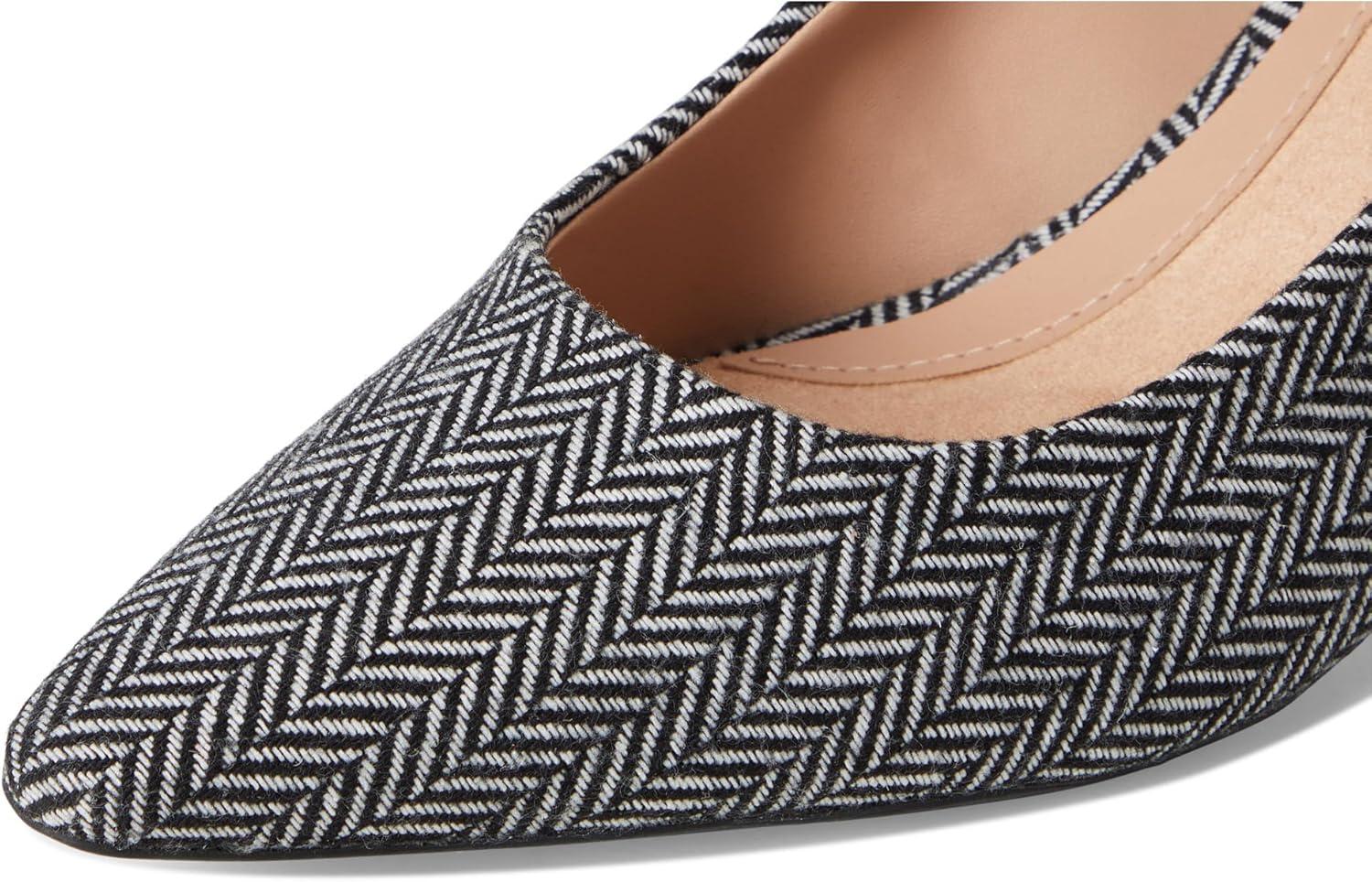 image:imageCole Haan Womens 65mm High Heel Goto JaneyWhiteBk Herringbone