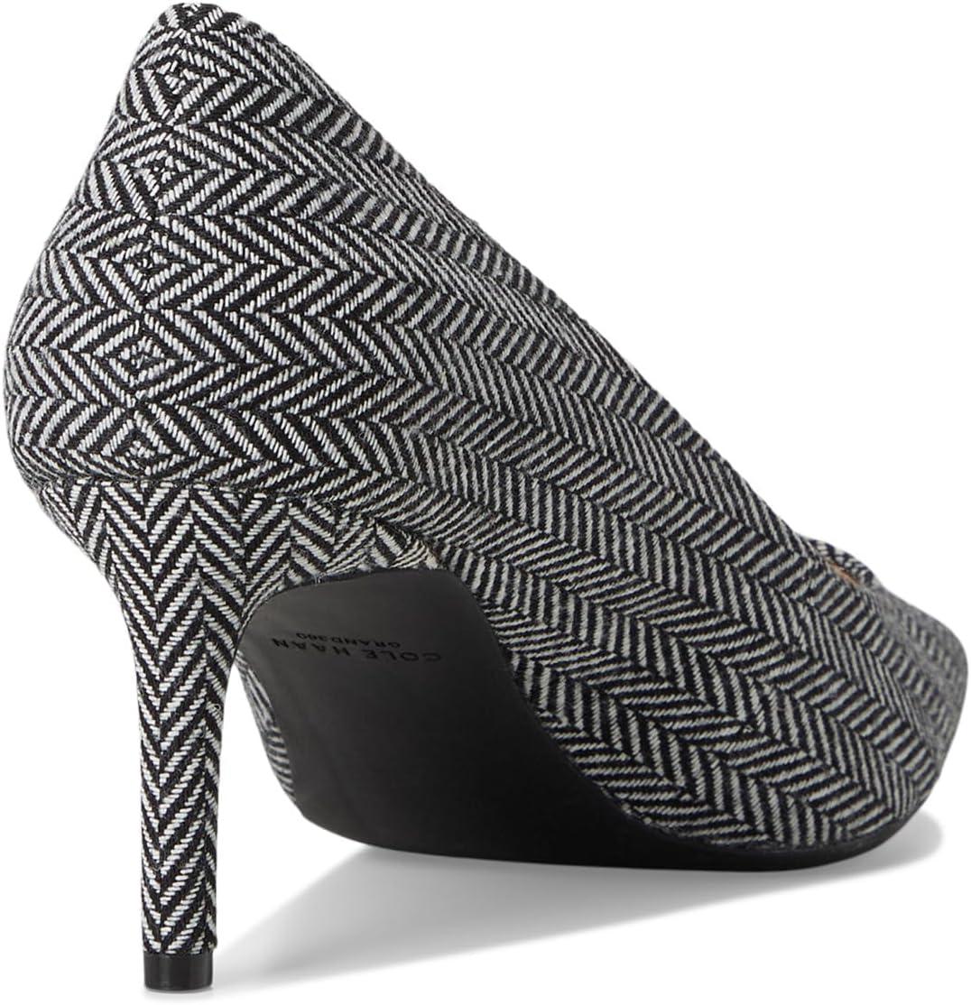 image:imageCole Haan Womens 65mm High Heel Goto JaneyWhiteBk Herringbone