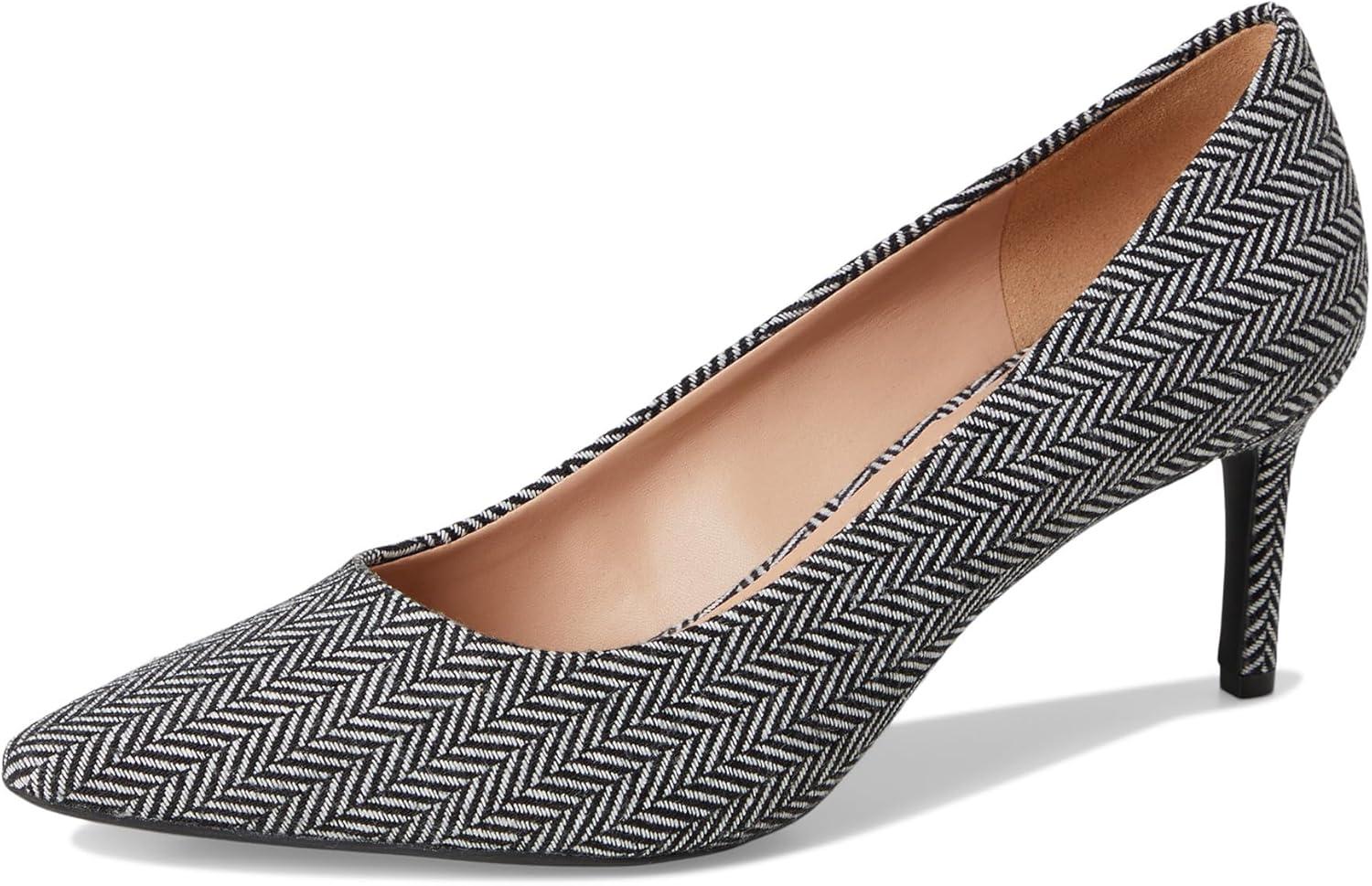 image:imageCole Haan Womens 65mm High Heel Goto JaneyWhiteBk Herringbone