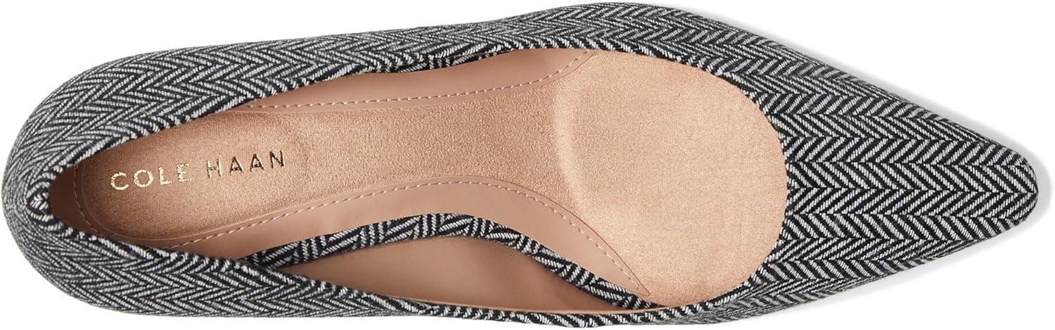image:imageCole Haan Womens 65mm High Heel Goto JaneyWhiteBk Herringbone