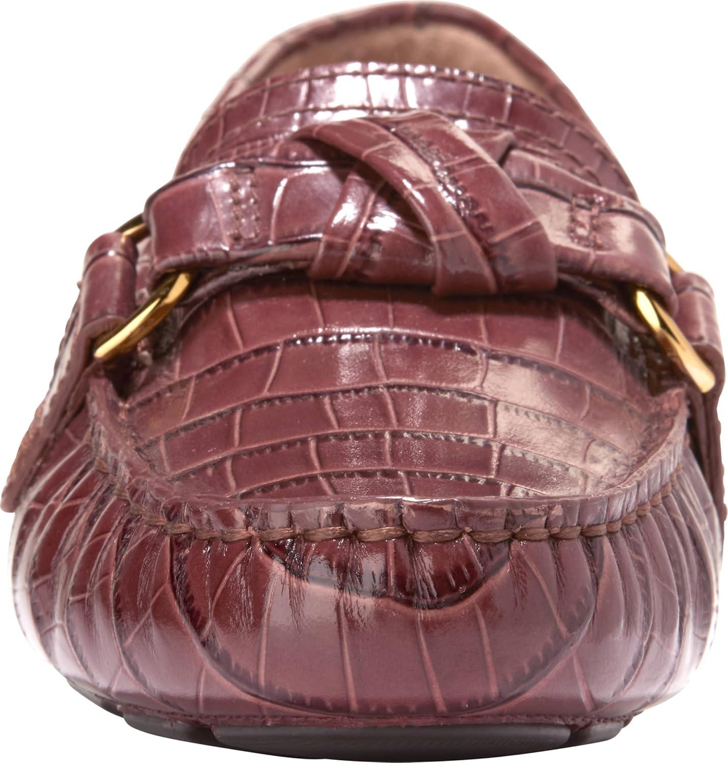 image:imageCole Haan Womens Emmie KnotMahogany Crocodile Print Leather