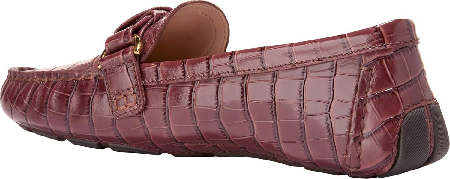 image:imageCole Haan Womens Emmie KnotMahogany Crocodile Print Leather
