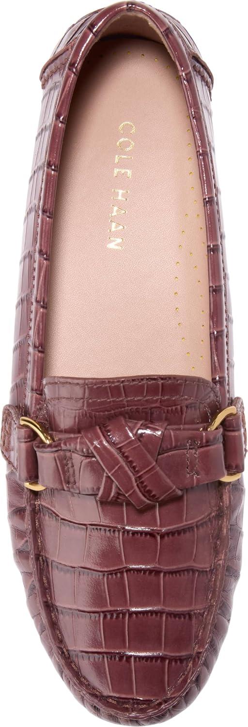 image:imageCole Haan Womens Emmie KnotMahogany Crocodile Print Leather