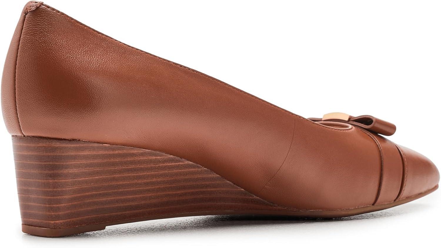image:imageCole Haan Womens Goto Malta Bow WedgeBritish Tan Leather