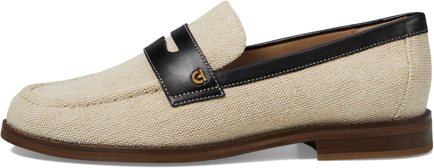 image:imageCole Haan Womens Lux PinchNatural CanvasBlack Ltr