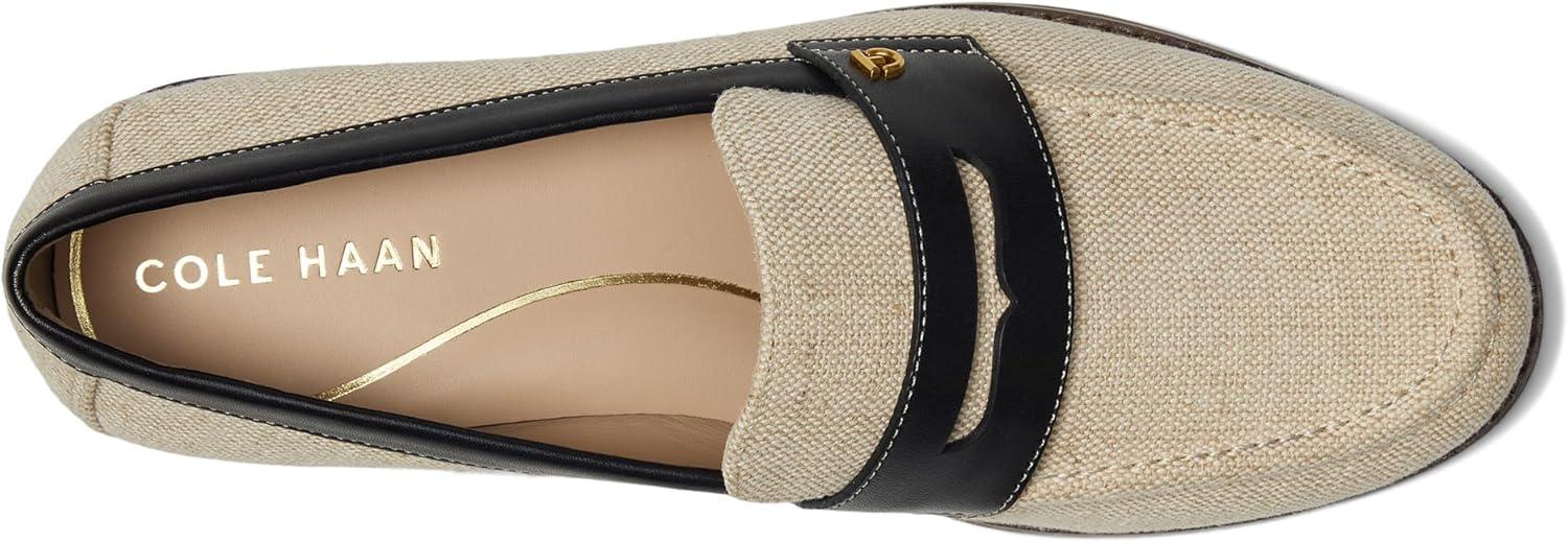 image:imageCole Haan Womens Lux PinchNatural CanvasBlack Ltr