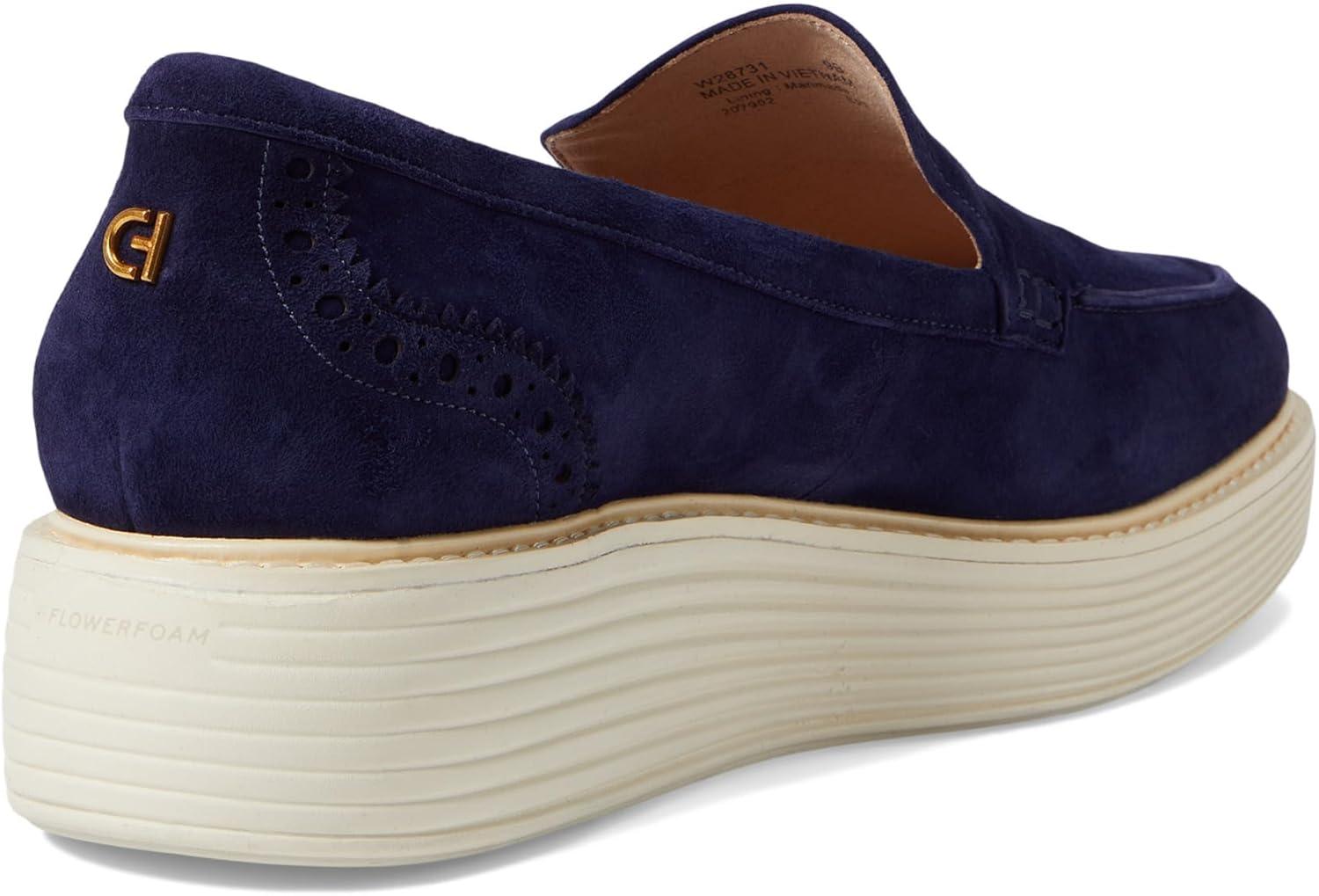 image:imageCole Haan Womens Originalgrand Platform VenetianEvening Blue SuedeIvory