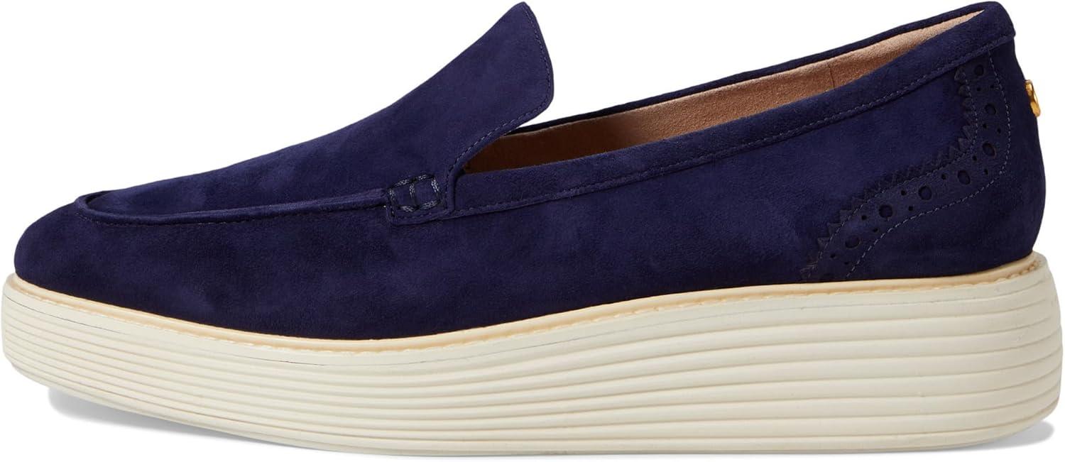image:imageCole Haan Womens Originalgrand Platform VenetianEvening Blue SuedeIvory