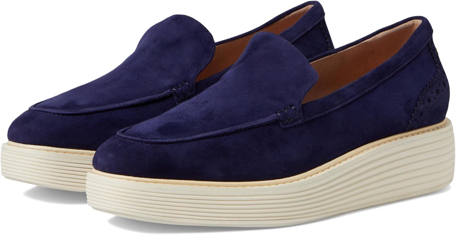 image:imageCole Haan Womens Originalgrand Platform VenetianEvening Blue SuedeIvory