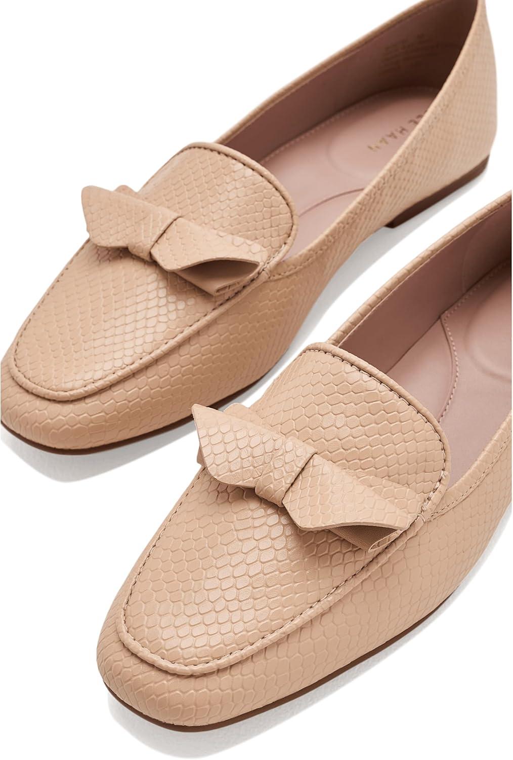 image:imageCole Haan Womens Payson Soft Construction BowSoft Buff Snake Print Leather