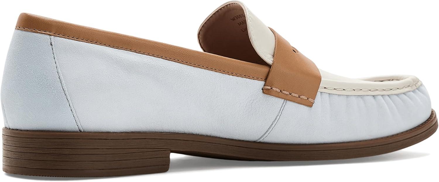 image:imageCole Haan Womens Stassi SoftBallad Blue SuedeBiscuit LeatherPowder Leather