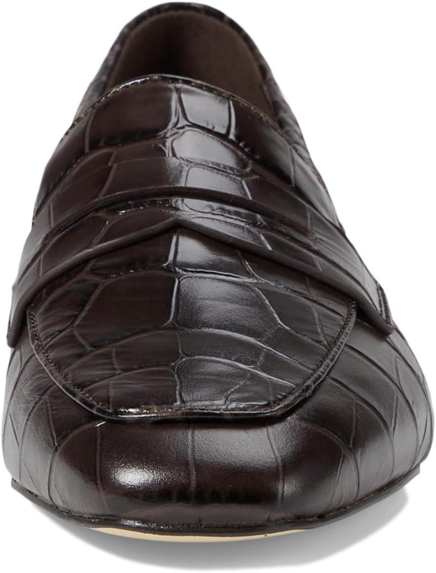 image:imageCole Haan Womens Tarese SoftDark Chocolate Croc Print LeatherBrown
