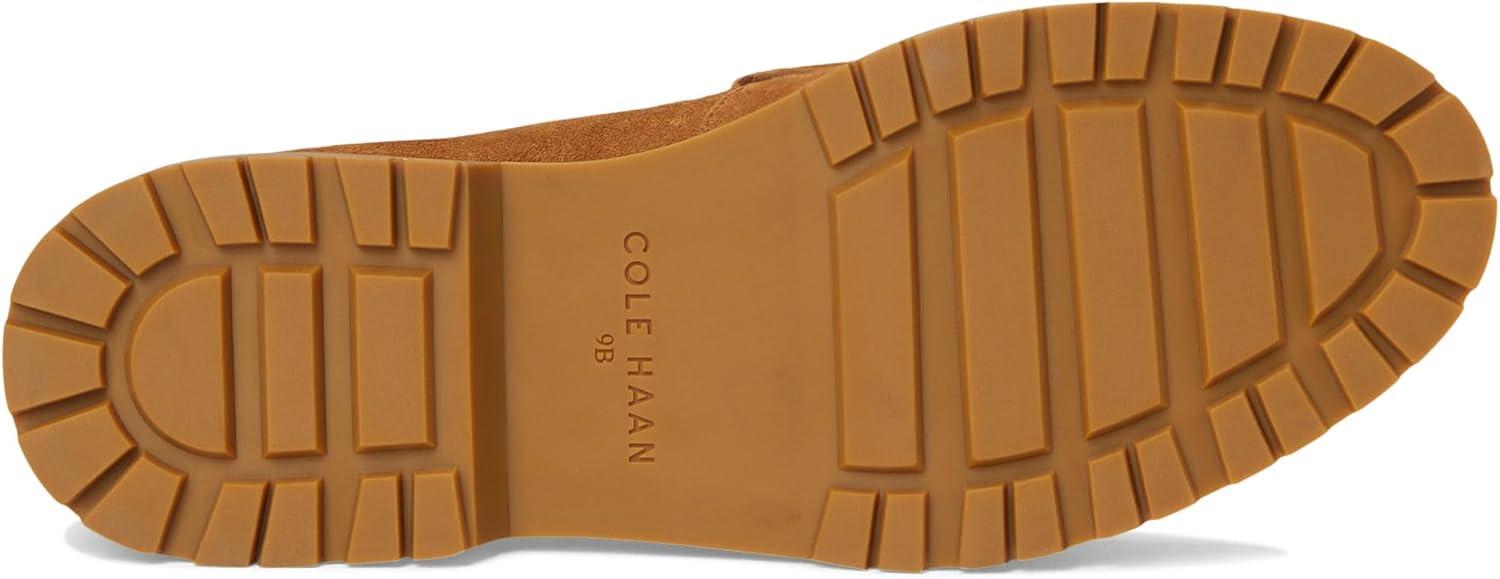 image:imageCole Haan Womens Treena Lug Kiltie LoafersGolden Honey Cow Suede