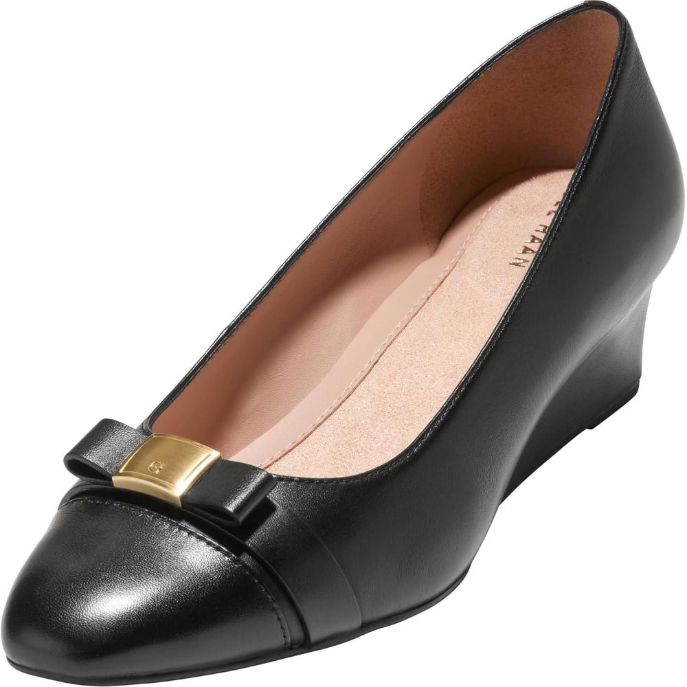 image:imageCole Haan Womens Goto Malta Bow WedgeBlack Leather