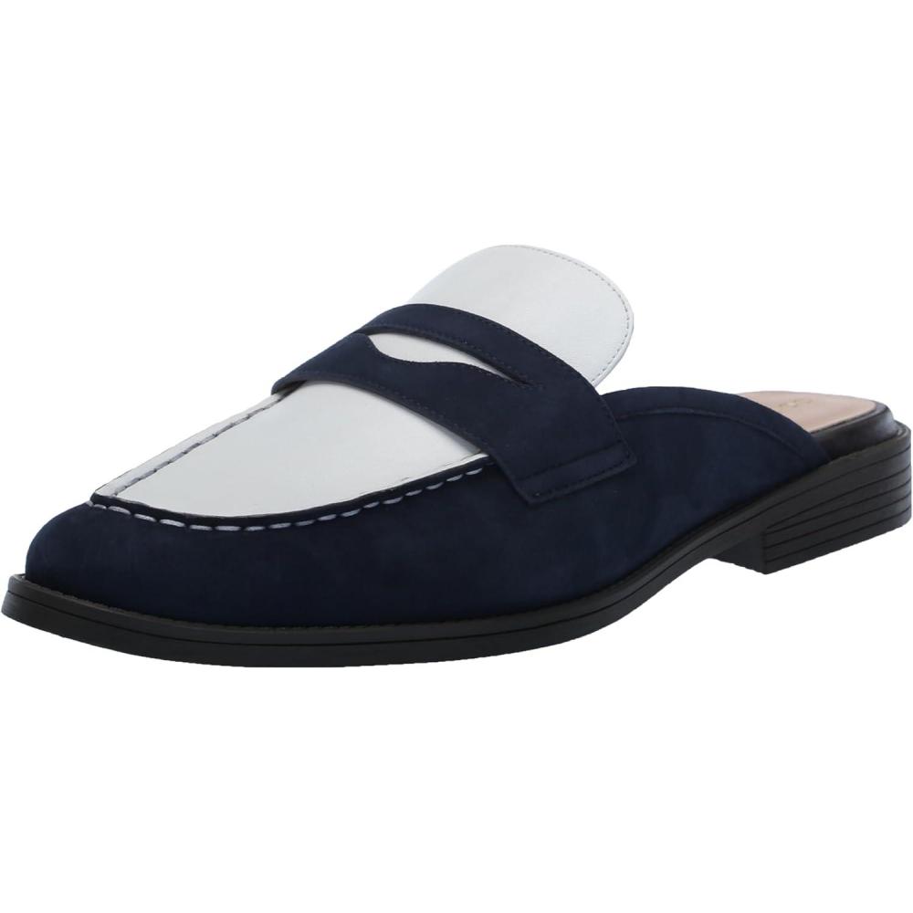 image:imageCole Haan Womens Stassi PennyNavy Blazer SuedeWhite Leather