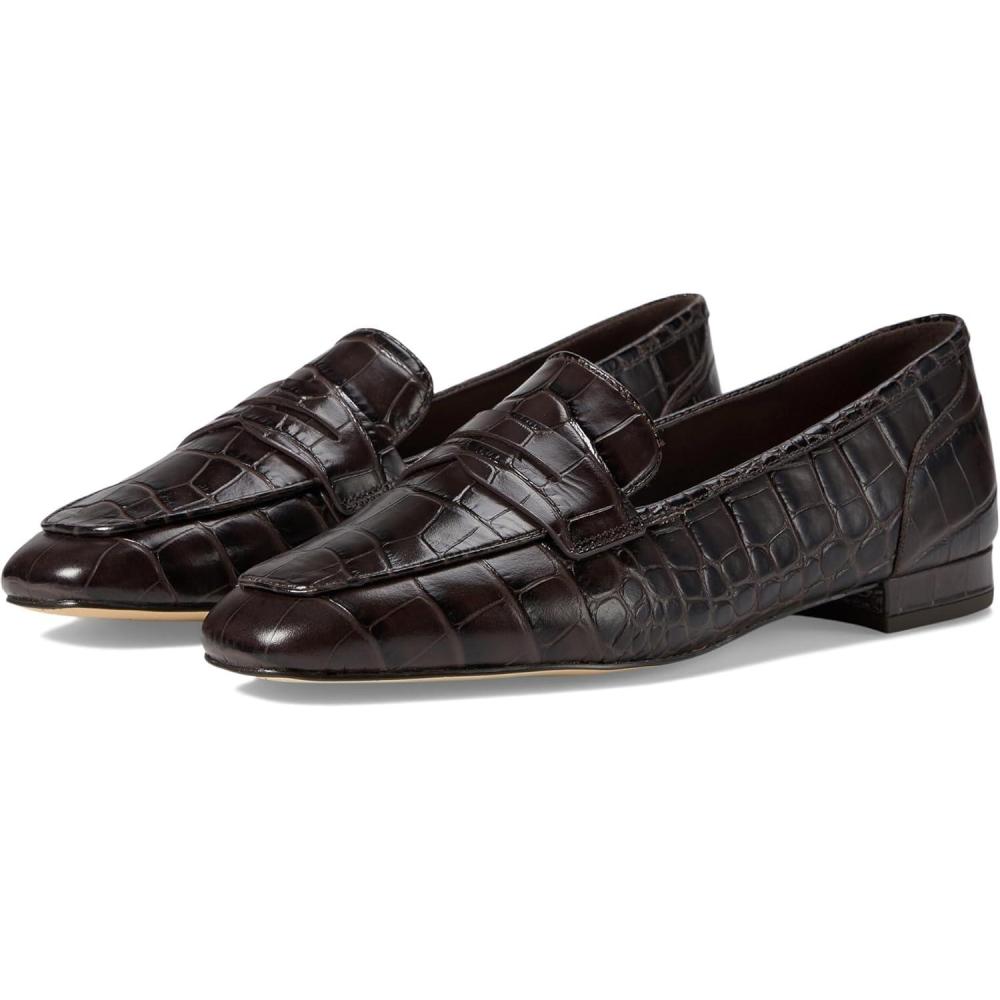 image:imageCole Haan Womens Tarese SoftDark Chocolate Croc Print LeatherBrown